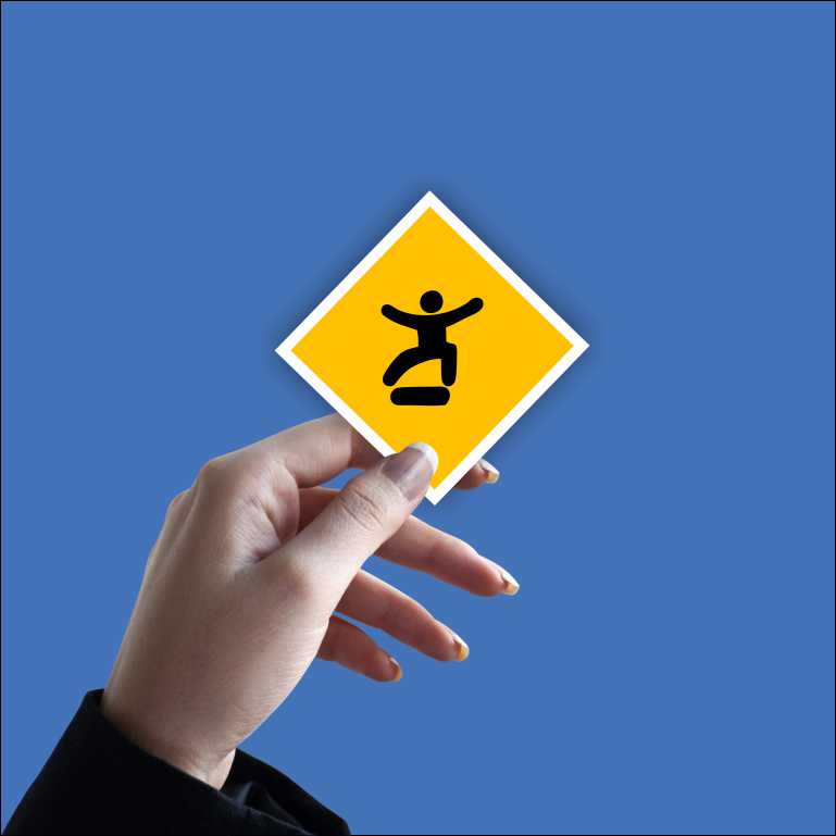 Skater Sign Sticker