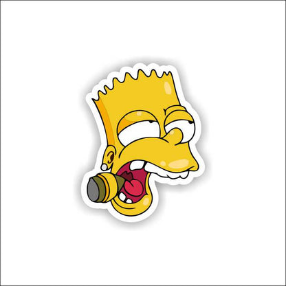 Smoking Bart Sticker