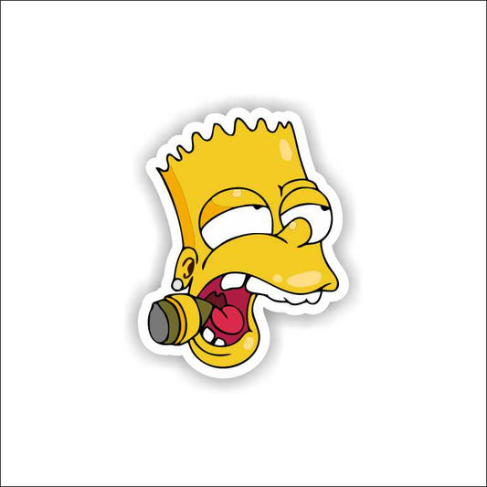 Smoking Bart Sticker