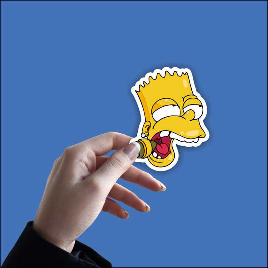 Smoking Bart Sticker