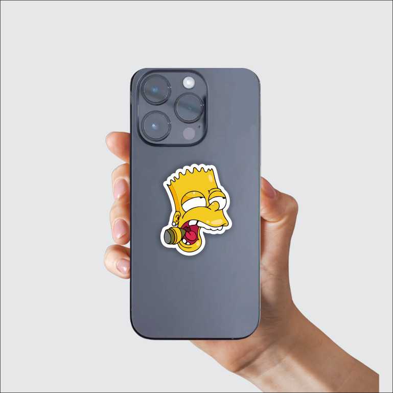 Smoking Bart Sticker