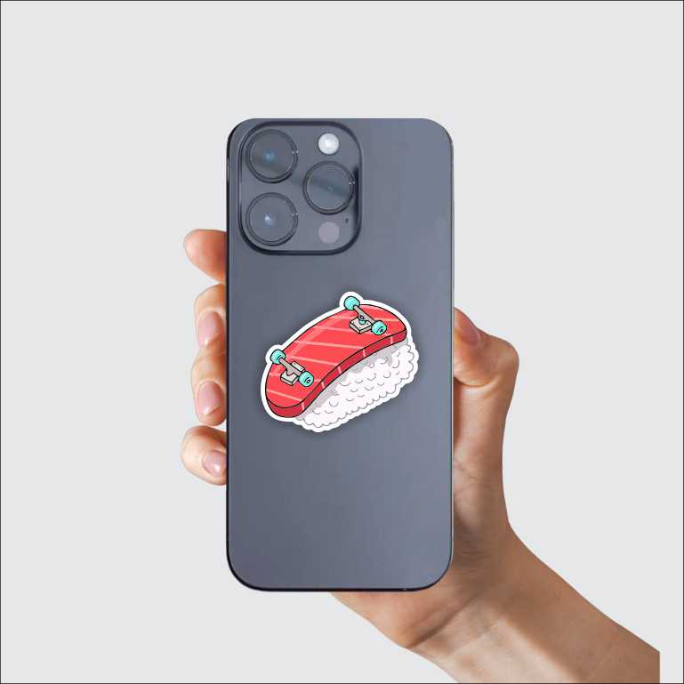 Sushi Skateboard Sticker