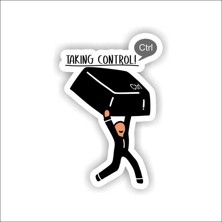 Taking Control Sticker