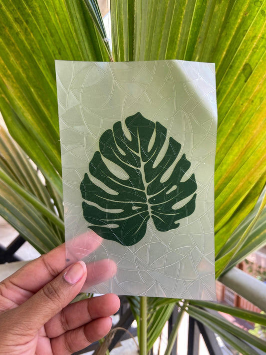 Tropical Leaf Suncatcher Sticker