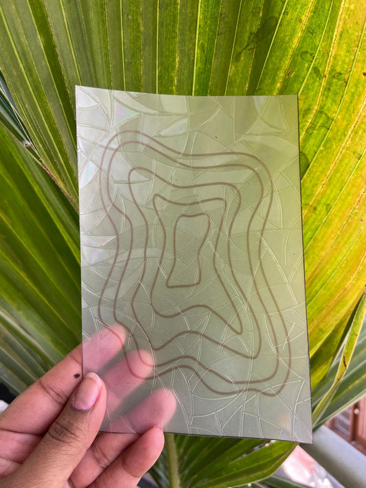 Minimal Wavy Line Suncatcher Sticker