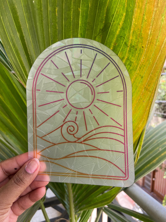 Sun & Waves Suncatcher Sticker