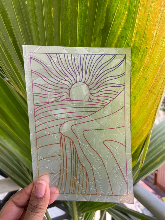 Sunlit Pathway Suncatcher Sticker