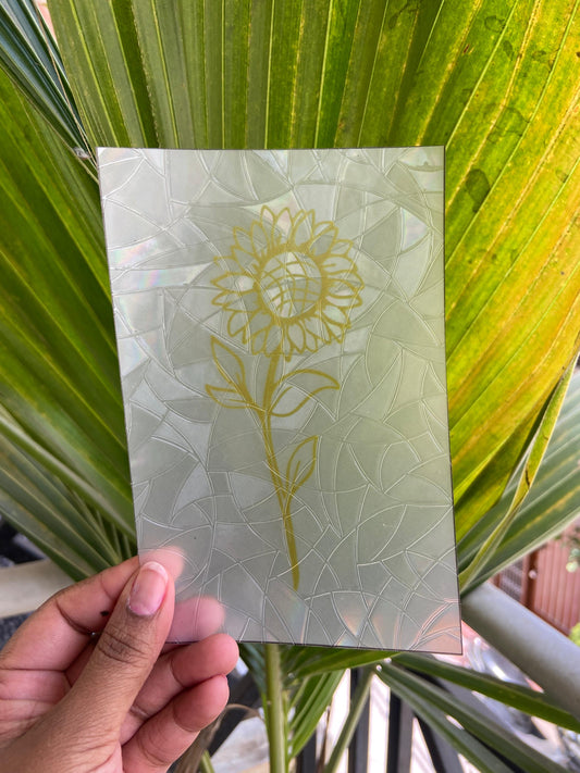 Sunflower Charm Suncatcher Sticker