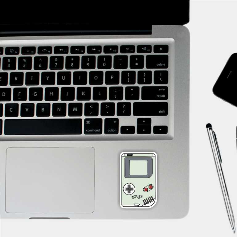 White Game Boy Sticker