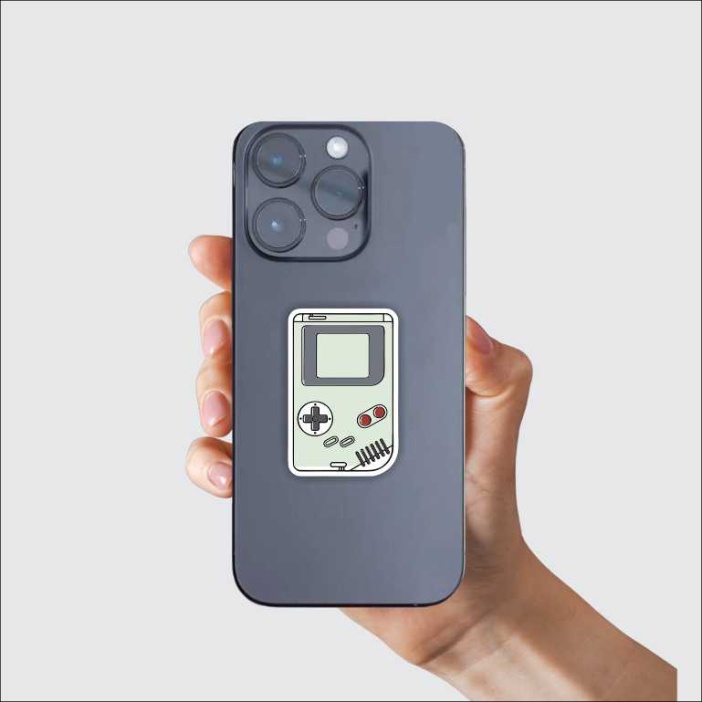 White Game Boy Sticker