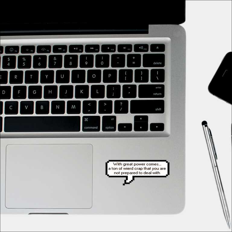 With Great Power Comes Great Responsibility Sticker