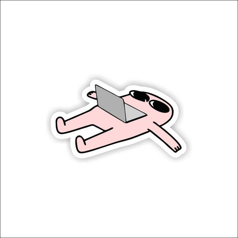 Laptop On Dead Sticker