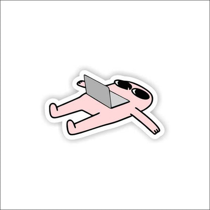 Laptop On Dead Sticker