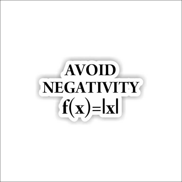 Avoid Negativity Sticker