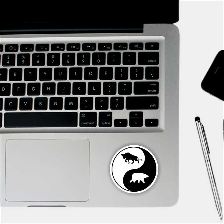 Bull and Bear Sticker