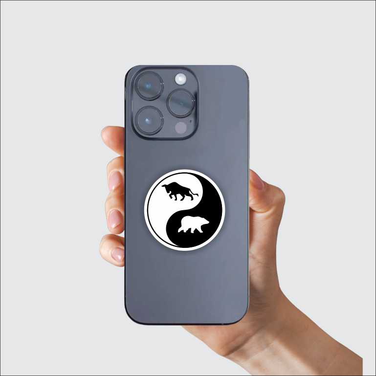 Bull and Bear Sticker