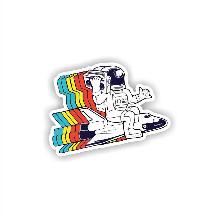 Funky Astronaut Sticker