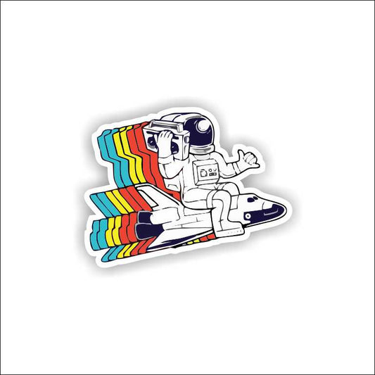 Funky Astronaut Sticker