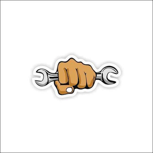 Hand With Wrench Sticker
