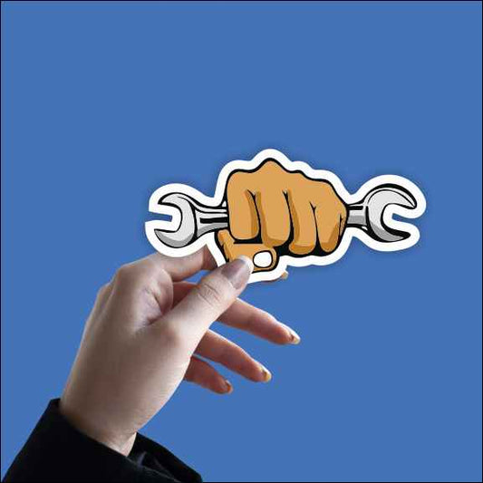 Hand With Wrench Sticker
