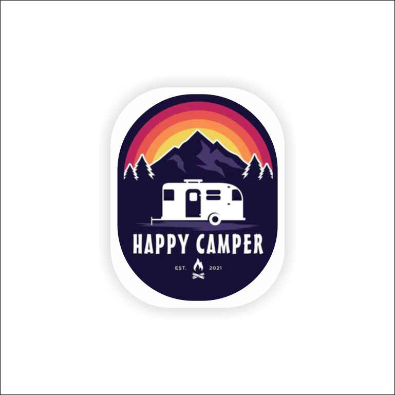 Happy Camper Sticker