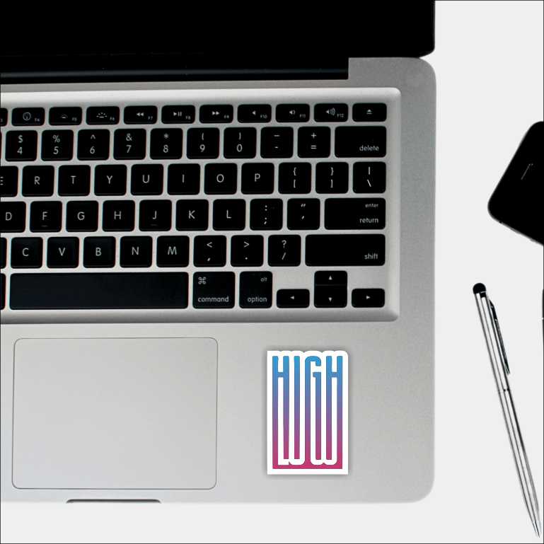 High Low Sticker