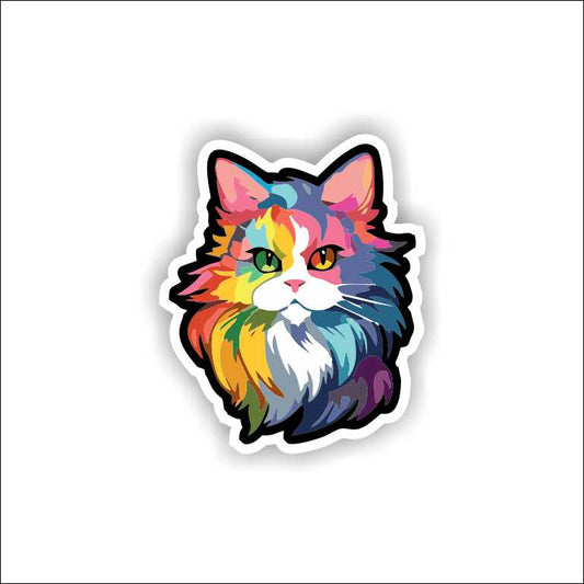 Illustrated Cat Sticker