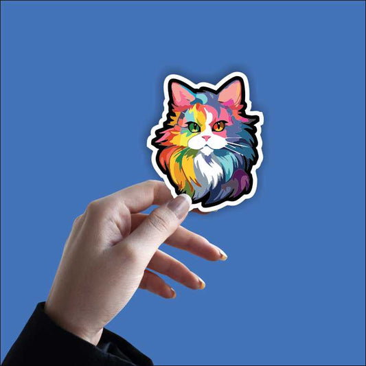 Illustrated Cat Sticker