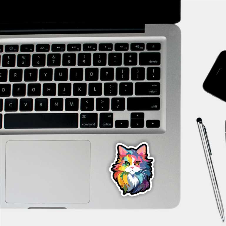 Illustrated Cat Sticker