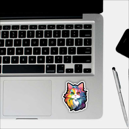 Illustrated Cat Sticker