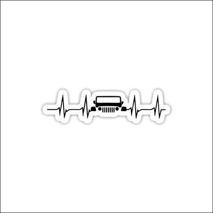 Jeep Heartbeat Sticker