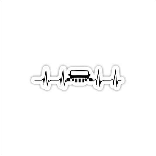 Jeep Heartbeat Sticker