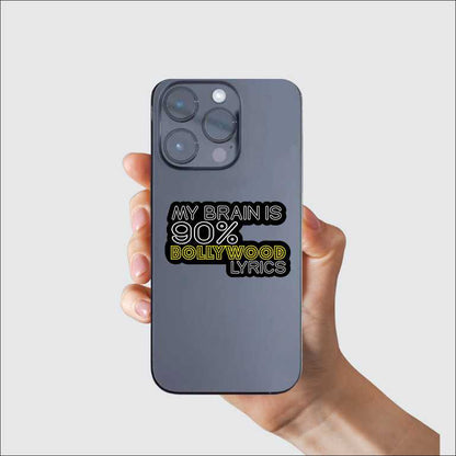 My Brain Is 90% Bollywood Lyrics Sticker