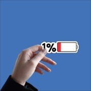 1% Battery Sticker - Image 2
