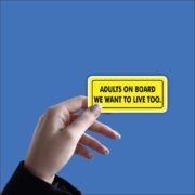Adults on board too Sticker - Image 2