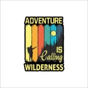 Adventure is calling Wilderness Sticker