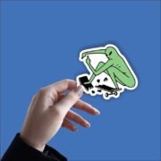 Alien On Skateboard Sticker - Image 3
