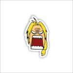 Angry edward elric Sticker