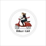 Biker Girl Sticker