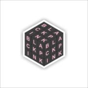 Black Pink Cube Sticker