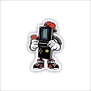 Brick Gamer Cartoon Sticker