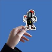 Brick Gamer Cartoon Sticker - Image 2