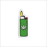 Cannabisleaf Lighter Sticker