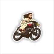 Christ on motorcycle Sticker