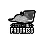 Coding In Progress Programmer - Coding Sticker