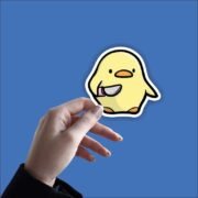 Duck wiht knife Sticker - Image 2