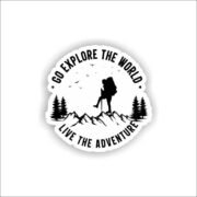 Explore the world, Live the Adventure Sticker