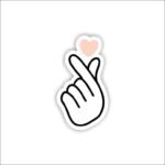 Finger heart Sticker