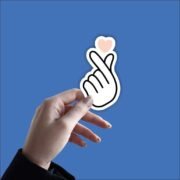 Finger heart Sticker - Image 2