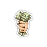 Fist of dollars Sticker